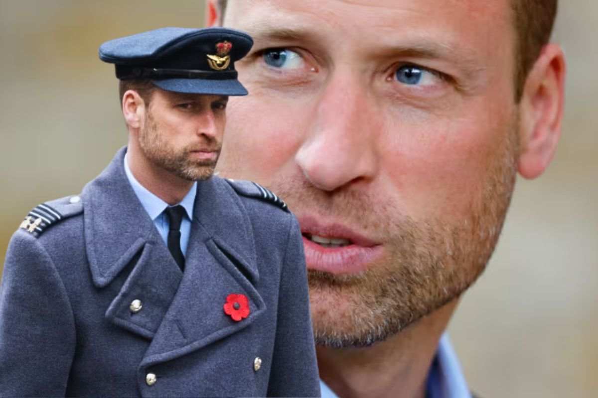 Il Principe William durante la cerimonia al Cenotafio