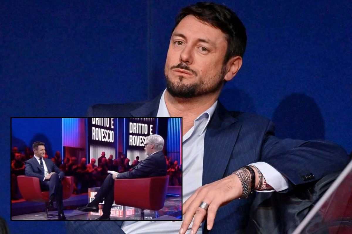 Il giornalista Andrea Giambruno a Dritto e Rovescio